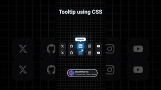 Social Media Buttons With Tooltips | Pure CSS 🔥