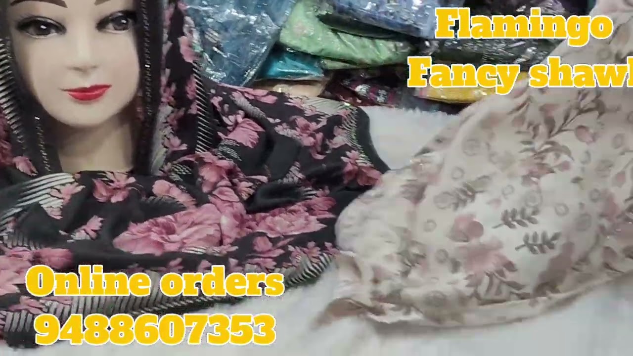 Fancy flamingo shawl new  arrival 🤩🤩🧕online orders 📞948860@7353
