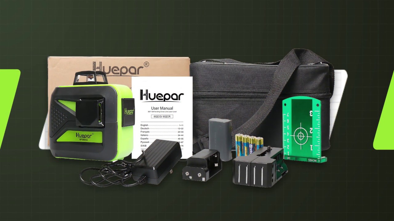 360° 3D 12 Lines Laser Level Kreuzlinienlaser Linienlaser Self-Leveling Green
