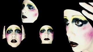 Lady Gaga Applause Makeup Tutorial. Black and Yellow/Gold