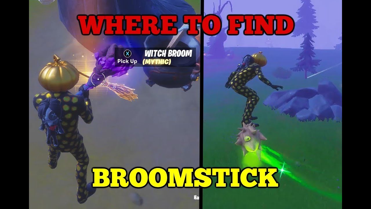 where to find witches Broomstick in Fortnite YouTube