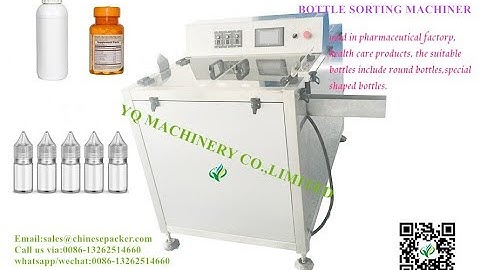 Plastic bottle arranging machine with bottles hooper round flat square bottles sorter