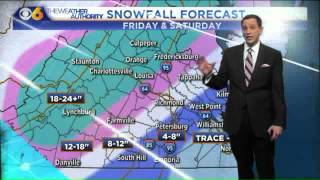WATCH: Richmond snow forecast - Thursday at Noon