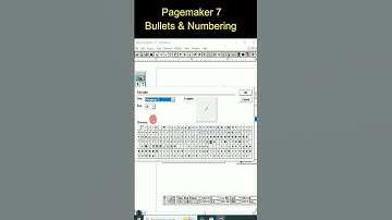 Add Bullets & Numbering in PageMaker 7 Short Video