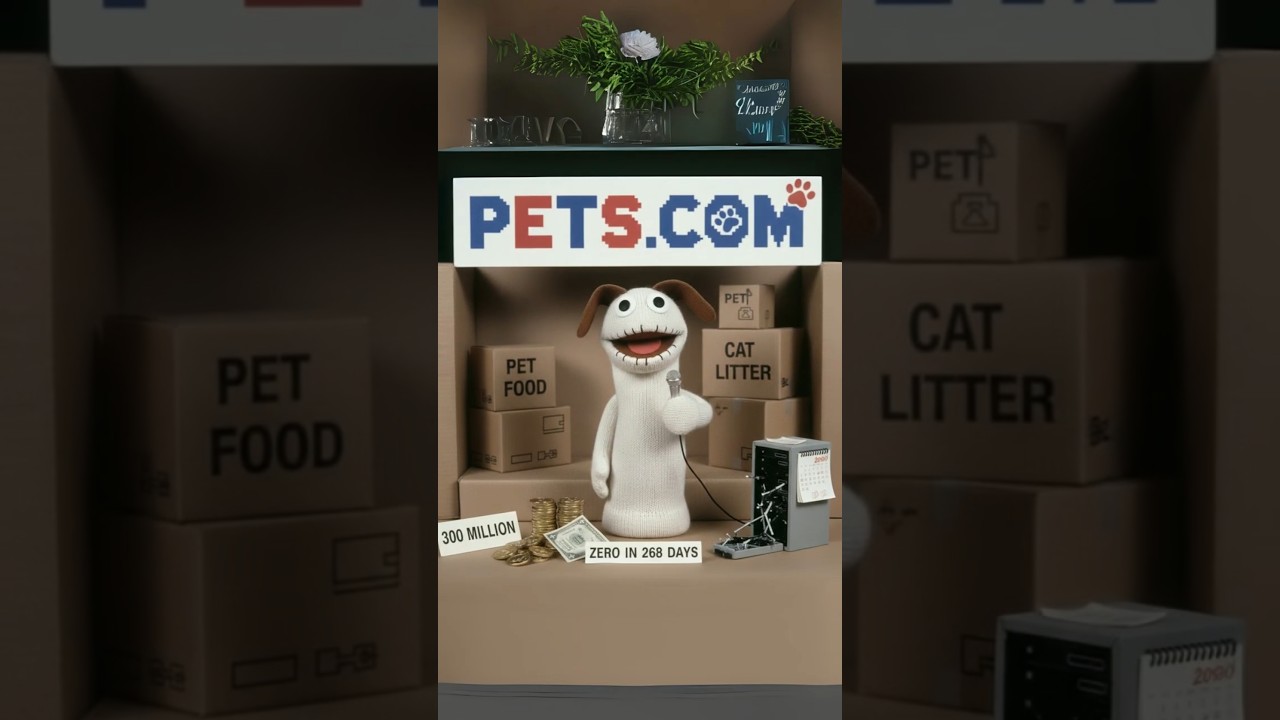 Pets.com $300M to Zero in 268 Days 💸  
