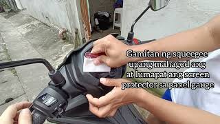 Paano magkabit ng screen protector ng gauge digital panel ng yamaha sniper 155vva