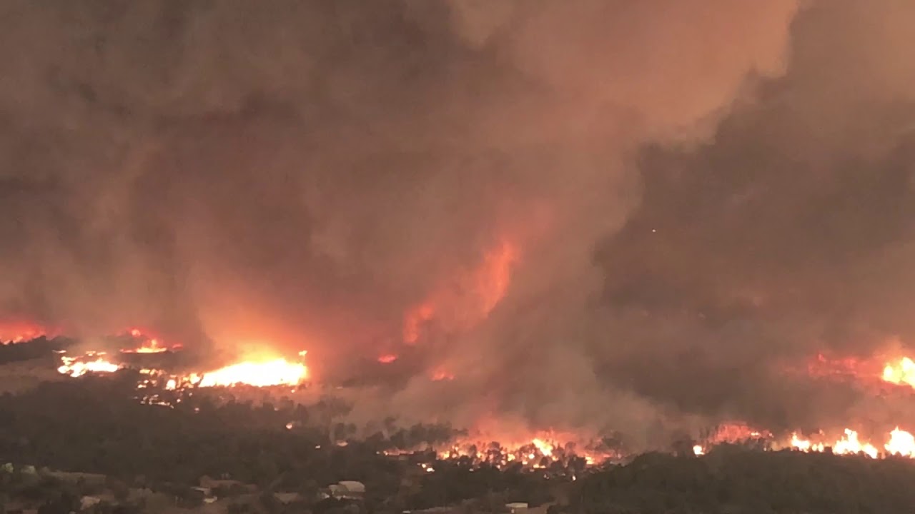 'Fire whirl' over Lake Keswick Estates in Redding Calif.