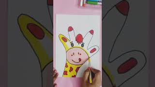 Handprint Animals Drawings for Kids | Fun Zoo Animal Handprint Crafts for Kids