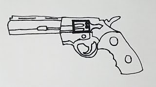 How to Draw a REVOLVER | Simple Drawing