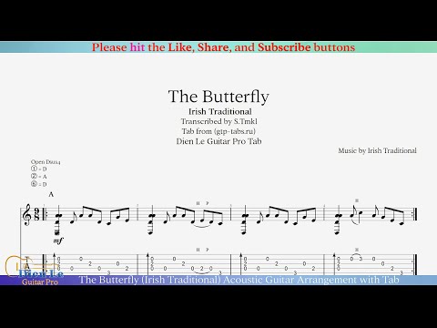 The Butterfly (Irish Traditional) Acoustic Guitar Arrangement with Tab