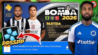 Bomba Patch 2026 Ppsspp Direct From Mediafire New Update & Gameplay Pes Efootball Mod