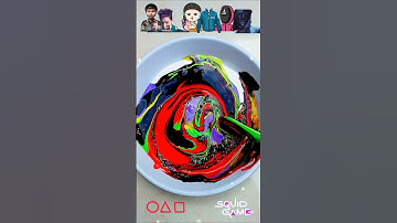 squid game2 mixing Guess the mixed color. #satisfying #colormixing #squidgame