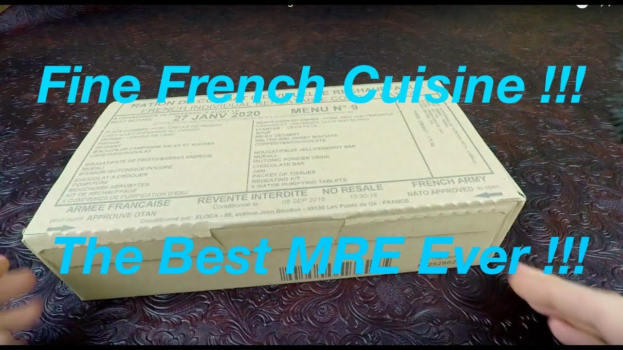 MRE Review 2016 French  RCIR Menu 9 Deer Pate Duck Sausage And Beans