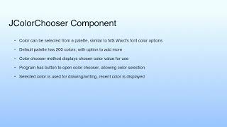 JColorChooser Component | Lecture 44: Swing—II