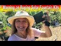 Solar Fountain Pump THINGS to Know BEFORE You Buy Kit to Make DIY Endless Water Birdbath Garden Pond