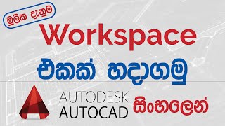AutoCAD Workspace එක හරියට අපි කැමති විදියට හදාගමු | AutoCAD Sinhala Tutorials - 3