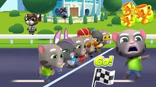 Talking Tom Gold Run All Characters Running in Racing Contest  New Update  Full Screen Gameplay