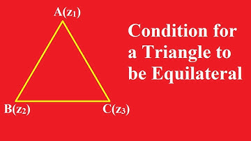 Conditions for a triangle to be Equilateral