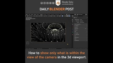 Display only what is within the view of the Camera in Blender