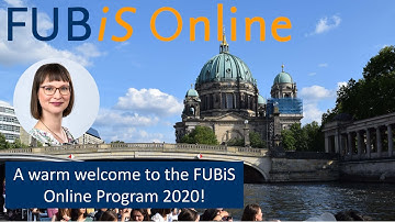 Welcome by the FUBiS Program Director to FUBiS Online 2020