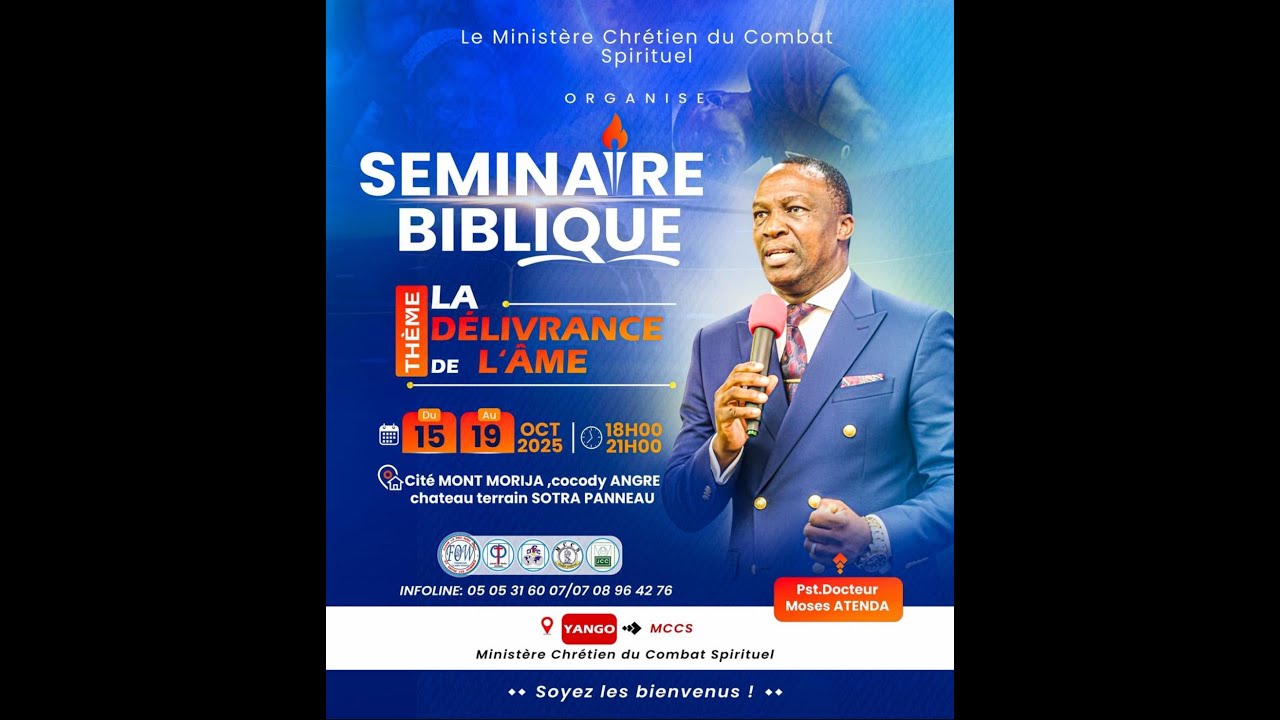 LES MALADIES DE L AME,  JOUR 4/ PASTOR DOCTOR MOSES ATENDA / ABIDJAN