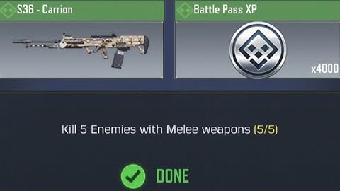 Call Of Duty Mobile Kill 5 Enemies with Melee weapons Task Complete
