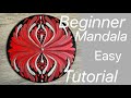 Easy 15cm/6” Mandala Winter Roses🌹Beginner Friendly #mandala #art #easytutorial  #painting #beginner