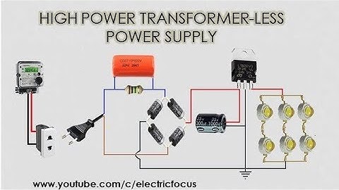 Transformerless Power Supply Explanation with calculation "  With English Subtitles "