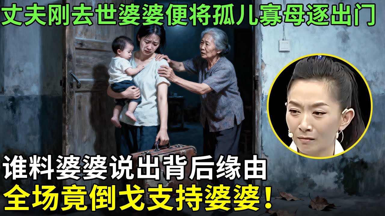 丈夫刚去世婆婆便将孤儿寡母逐出门，谁料婆婆说出背后缘由，全场竟倒戈支持婆婆！【王芳王为念情感调解】