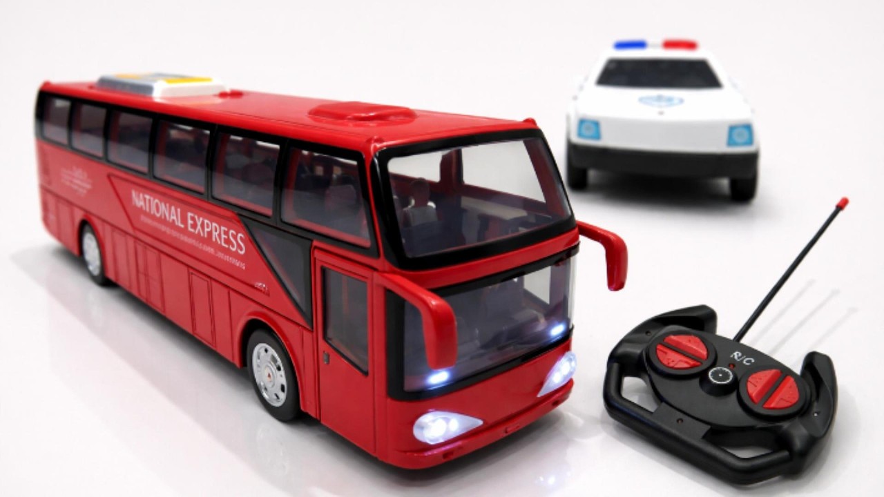 RC Crane Truck & Metal Bus Realistic Mechanical Sounds | ASMR Video