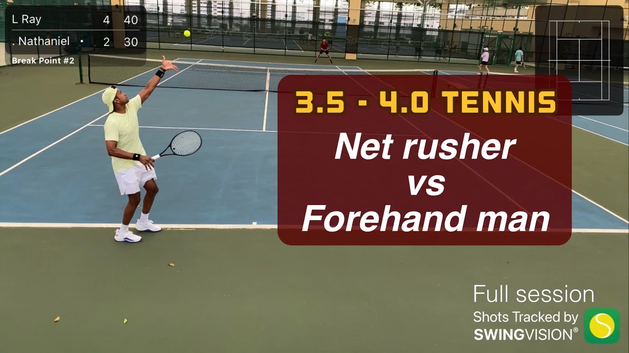 Ray Ruffels Forehand Net rusher Ray vs Forehand man Nathaniel (Full) - YouTube