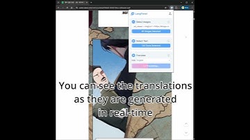 Chrome extension for translating comics