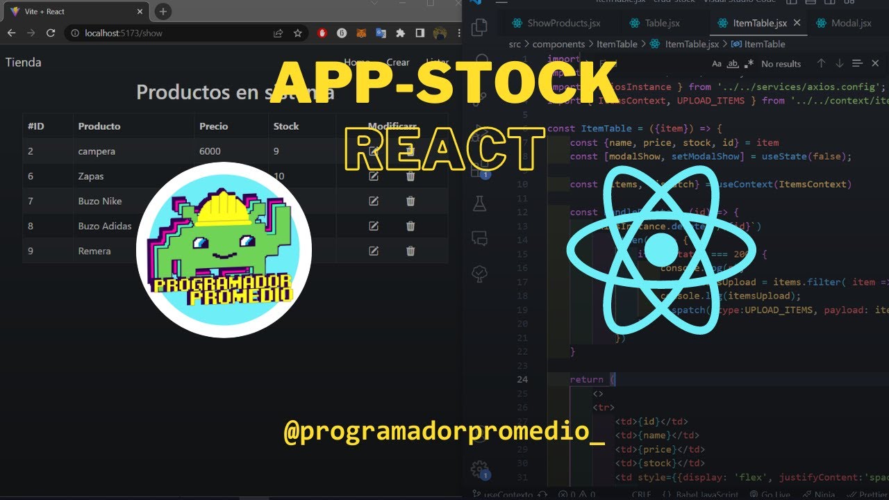 Controla el stock de tu tienda con esta app - CRUD React JS - Cap 1 ...