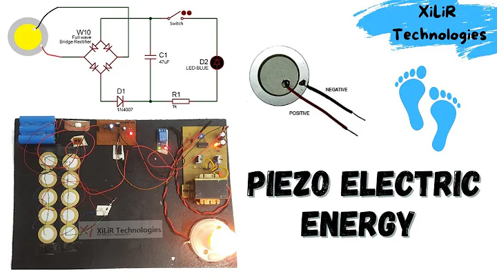 Footstep Power Generation from Piezoelectric Sensor with Inverter || by XiLiR Technologies