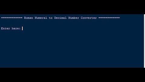 Roman Numeral to Decimal Number Converter  in Python
