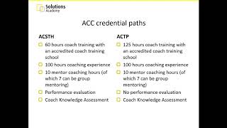 The 3 Paths to an ICF ACC credential / ICF Certification Series #5