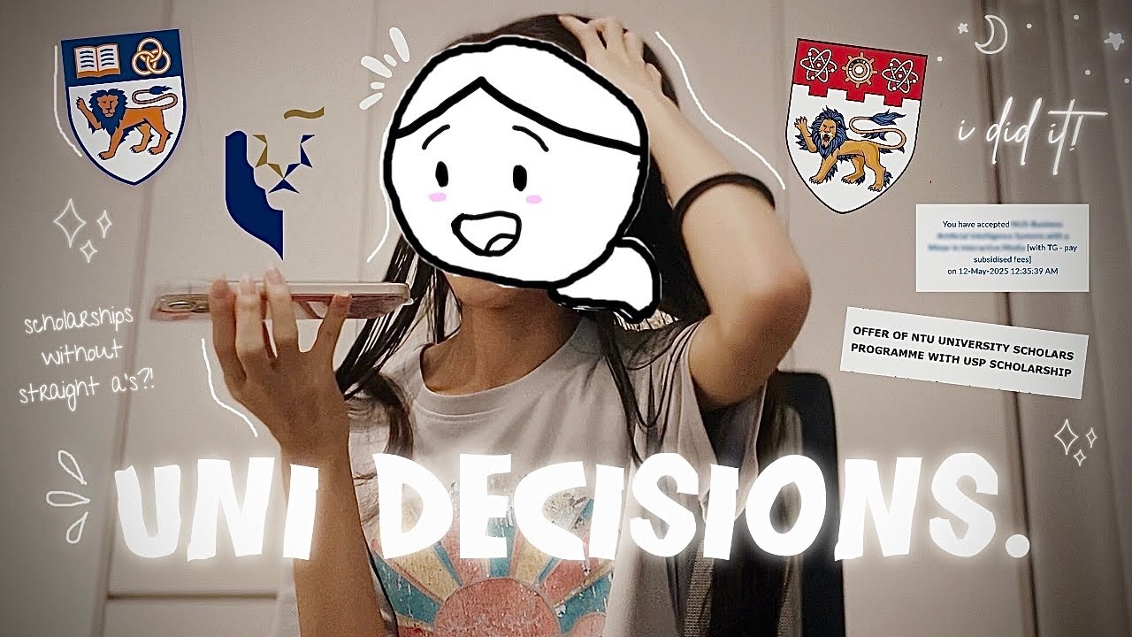 i got into my dream university + a scholarship.✨🇸🇬 | uni decisions vlog, reactions & thoughts ♡