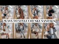 8 WAYS TO STYLE: CHUNKY SANDALS | DOC MARTEN GRYPON QUAD SANDALS | Copper Garden
