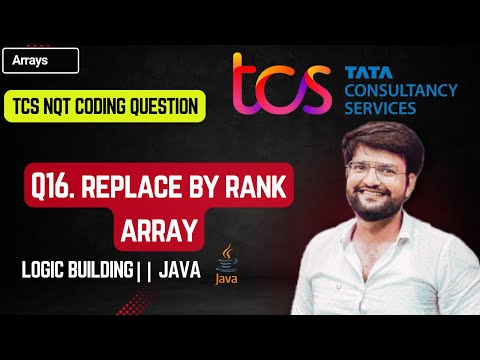TCS NQT Coding Solution || Replace By Rank Array  ||  💻🔄#TCSNQT #Coding"