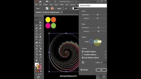 Colorful dot spiral in illustrator | How to create spiral in illustator