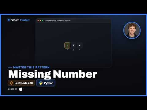 Missing Number - LeetCode 268 | XOR / Bitmask Thinking (Python)