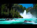 Huilo waterfall and river 4k in chilean relaxing nature sounds waterfall white noise for sleep