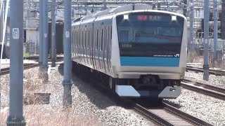 ＪＲ高輪ゲートウェイ駅に入線して行きます…ＪＲ山手線【E235系0番台】とＪＲ京浜東北線【E233系1000番台】