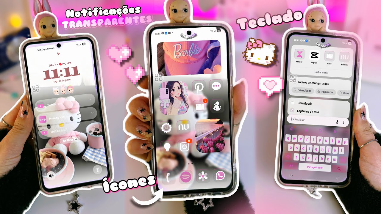 Atualizou! ❤️‍🔥 TECLADO TRANSPARENTE, ÍCONES E NOTIFICAÇÕES