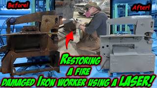 Restoring our iron worker from the fire with Laser power! by Halfass Kustoms 65,623 views 2 months ago 1 hour, 34 minutes