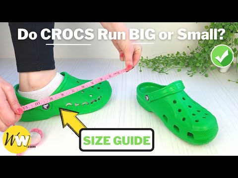 Video: Waar is de maat op crocs?