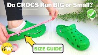 Do CROCS Run BIG? How Crocs Should Fit - REVIEW & Size - YouTube