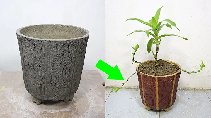 Casting Cement Flower Pot with Plastic Bucket & Sand, Easy & Beautiful