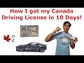 How I Got My Canadian Driving License in 10 Days  Canada ...