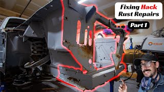 Fixing Hack Rust Repairs on my 67 Mustang | Part 1 Cutting the Frame